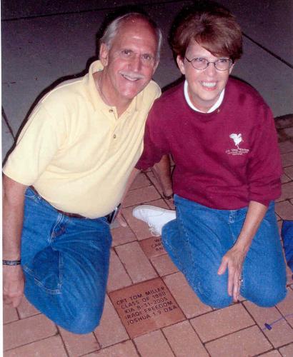 Mom and Dad with Memorial Brick 9-2007